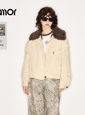 【商场同款】Jamor加墨派克棉服保暖外套带毛领帅气2025冬新女