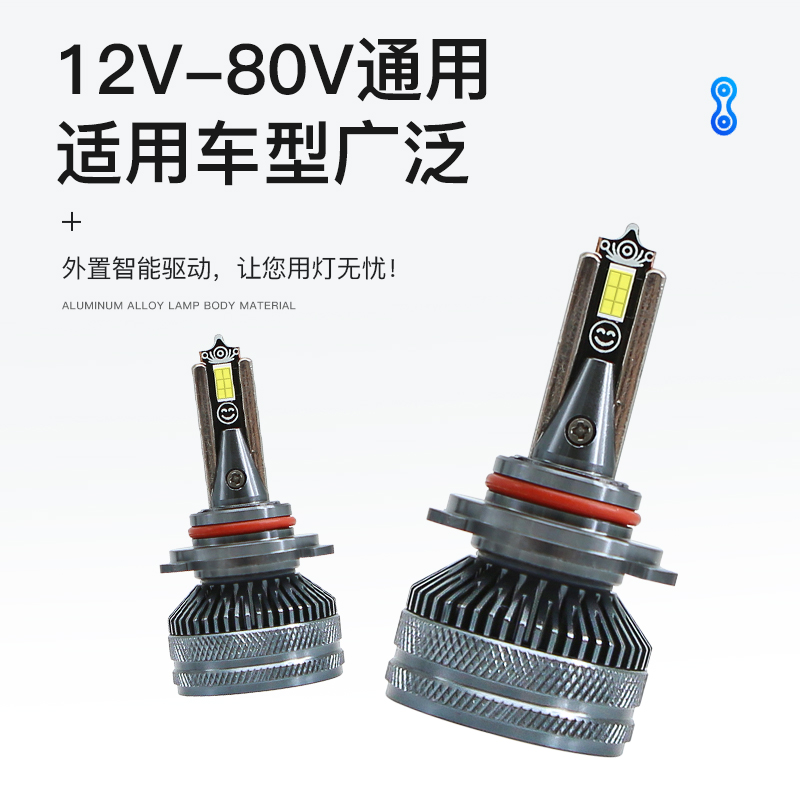 汽车led激光大灯h1改装h7车灯h11灯泡9012强光9005超亮h4近远一体