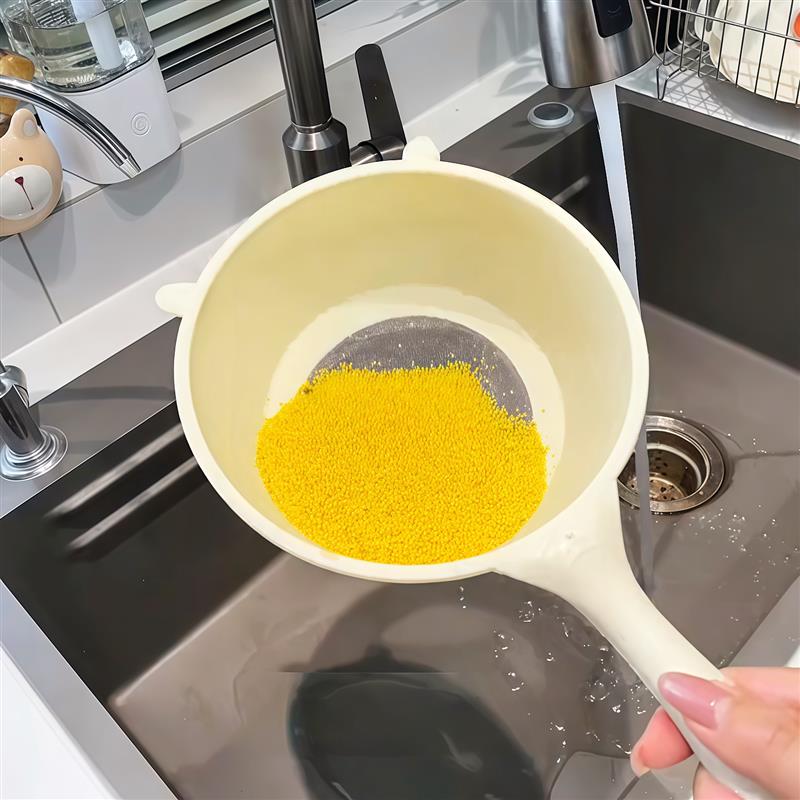卡通细孔不漏米淘米沥水篮