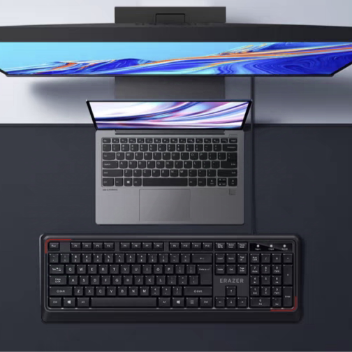 原装正品K201异能者有线usb键盘小新YOGA笔记本电脑通用