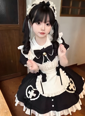 女仆装Cosplay裙甜美可爱洛丽塔Lolita软妹收腰连衣裙袖围裙优雅
