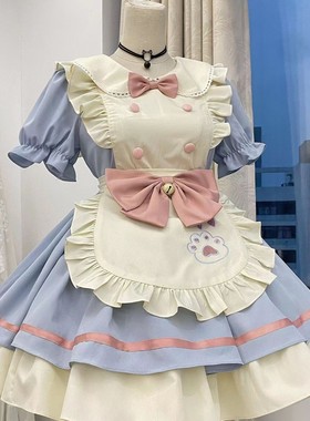 女仆装cos可爱女大佬连衣裙萝莉塔套lolita服万圣节cosplay女装