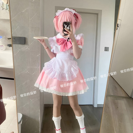 女仆装cosplay鹿目圆Cutelamb服系少女洛丽塔甜美可爱软妹连衣裙