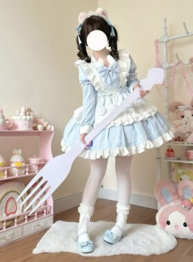 女仆装Cosplay裙甜美可爱洛丽塔Lolita软妹收腰连衣裙袖围裙优雅