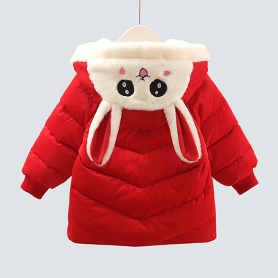 女宝宝金丝绒羽绒服保暖