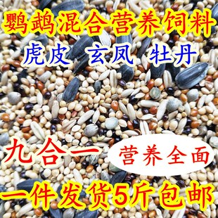 鹦鹉鸟食牡丹玄凤虎皮玄风爱情鸟鸟食鸡尾鹦鹉饲料五斤包邮