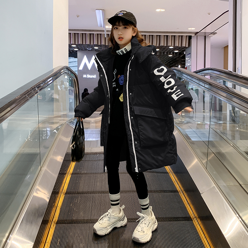 女童羽绒服儿童免洗中长