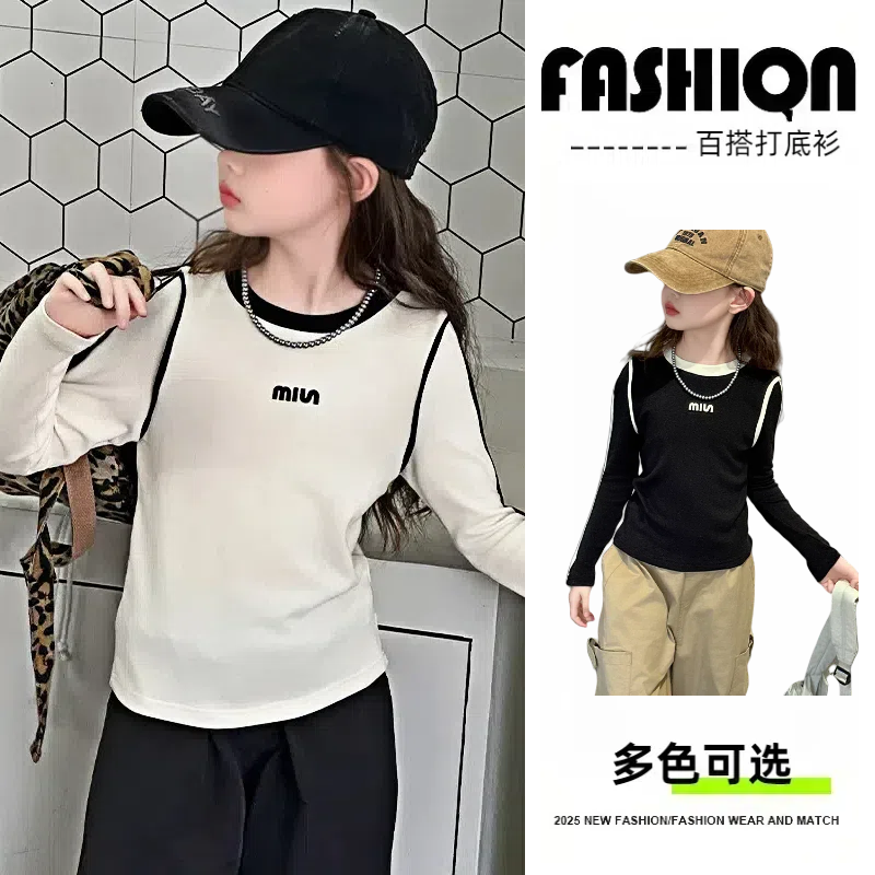 女大童春季长袖打底衫新
