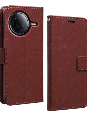 适用红米K80手机壳K80Pro保护皮套小米Redmi翻盖式全包边防摔软硅胶插卡钱包男女款商务