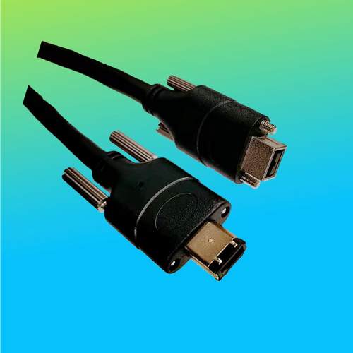 工业相机机器视觉线缆1394A-1394B线缆A-B两端螺丝数据线