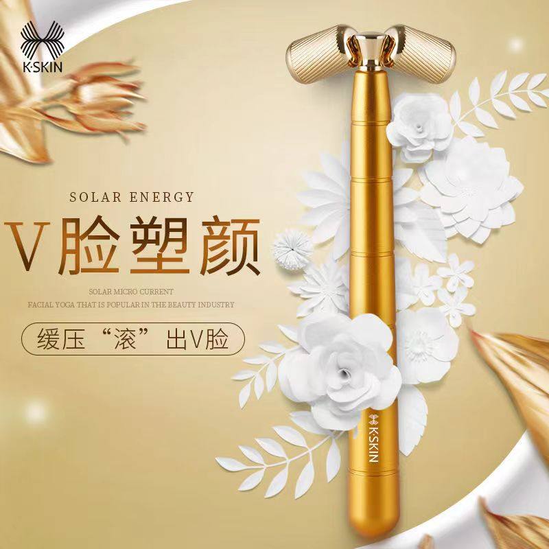 金稻瘦脸美容仪提拉紧致面部滚轮淡化法令纹双下巴 V脸神器黄金棒