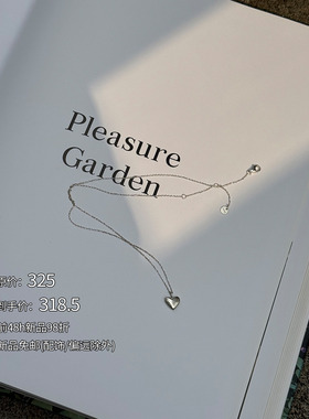 AULDCAT925纯银手敲小桃心项链