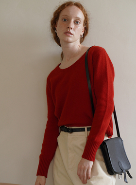 AULDCAT 2022FW 美利奴羊毛纱线三色平针圆领套头羊毛衫 细腻亲肤