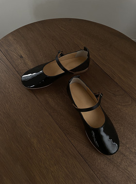 AULDCAT 2022FW  头层牛皮漆面玛丽珍芭蕾小皮鞋 里外真皮手工鞋