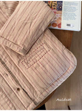 AULDCAT 2023FW 3M高暖棉圆领开襟短款棉服 可两面穿双色冬季保暖