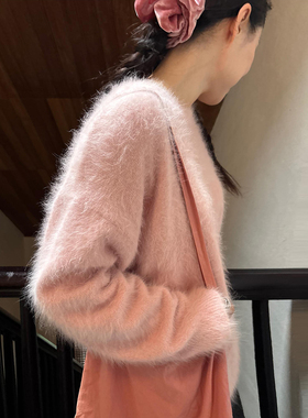 AULDCAT 2024FW 拉毛宽松毛衣 双色 毛茸茸 保暖