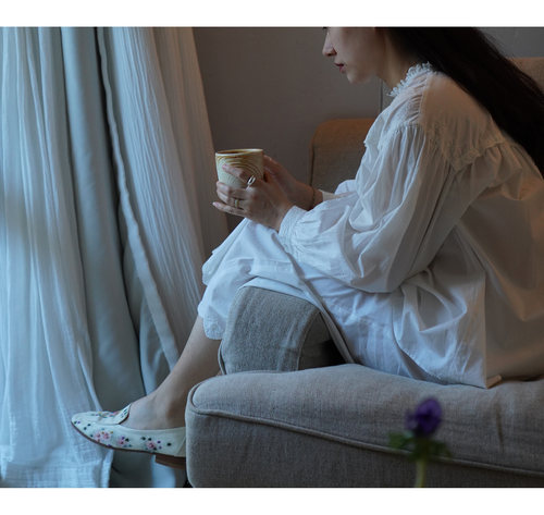 AULDCAT宽松纯色排扣长袖棉衬衫