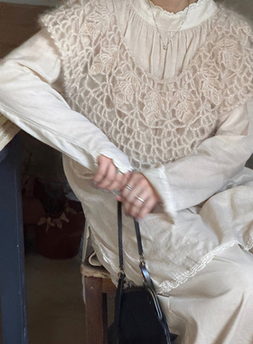 AULDCAT 2025FW Handmade 马海毛手工钩针镂空小罩衫