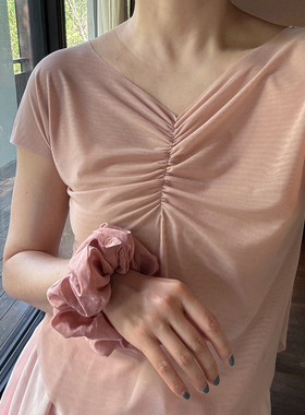 AULDCAT 2023SS 丝滑柔软双层网纱连肩短袖T恤 夏装 柔软 透气