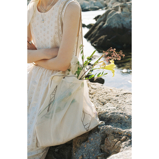 多用刺绣方巾发带 海风刺绣纯棉单肩包 仙气配件 2024SS AULDCAT