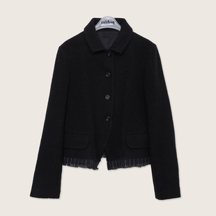 AULDCAT 2026FW  日本进口面料 cdg风格羊毛拼接切角领西装外套