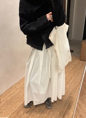 AULDCAT 2026FW 高支全棉叠褶半裙 松紧腰