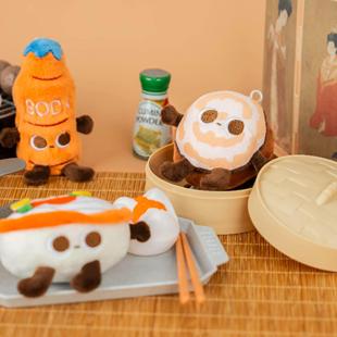 西安文创萌托邦三秦套餐系列毛绒玩偶肉夹馍凉皮冰峰毛绒6