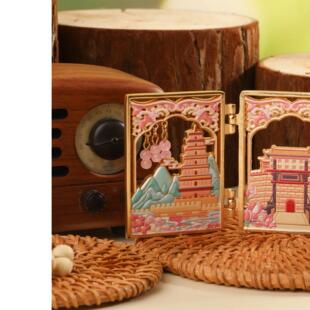 西安文创西安城墙永宁门大雁塔三折叠合金冰箱贴创意旅游伴手礼