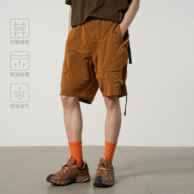 CONTRAFIEND 25SS金属尼龙机能短裤男夏户外轻薄速干大口袋沙滩裤
