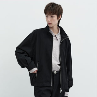 CONTRAFIEND「羊毛莱卡」美产ideal拉链宾霸里布立领宽松羊毛夹克