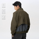 CONTRAFIEND「立体分割」日本精梳丝光短宽外套男立领哈灵顿夹克