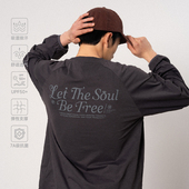 CONTRAFIEND春夏圆领舒适轻薄吸湿速干户外男T恤抗菌宽松印花长袖