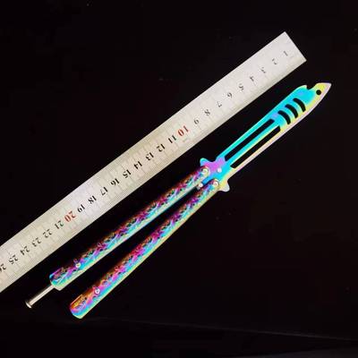 新手练习蝴蝶刀未开刃甩刀创意减压成人玩具随时携带耍酷神器
