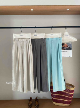 MADEINOST极简透气天丝灰色西裤