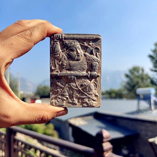 中式复古非遗砖雕门神尉迟恭秦叔宝山西文创礼品年画版浮雕冰箱贴