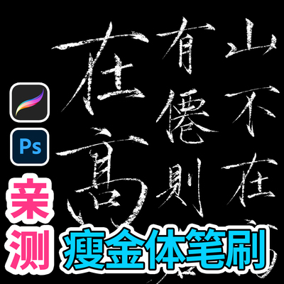 procreate书法笔刷瘦金体54款