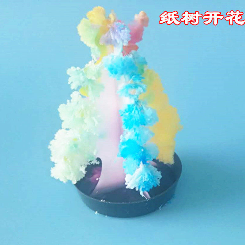 毛细现象魔法纸树开花科技小制作