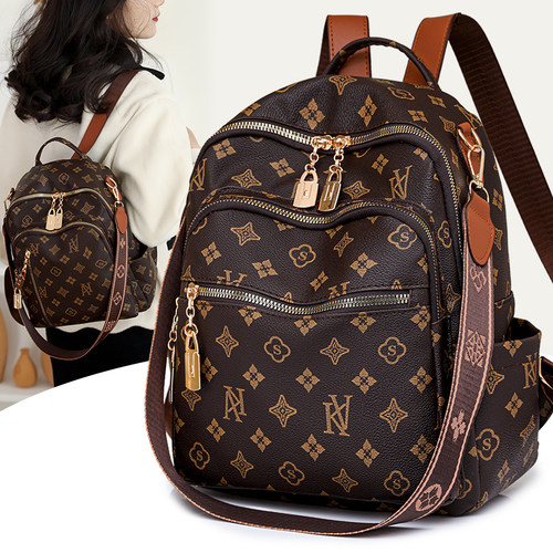 网红双肩包女2026新款时尚百搭潮休闲旅行ins超火女士背包小包包