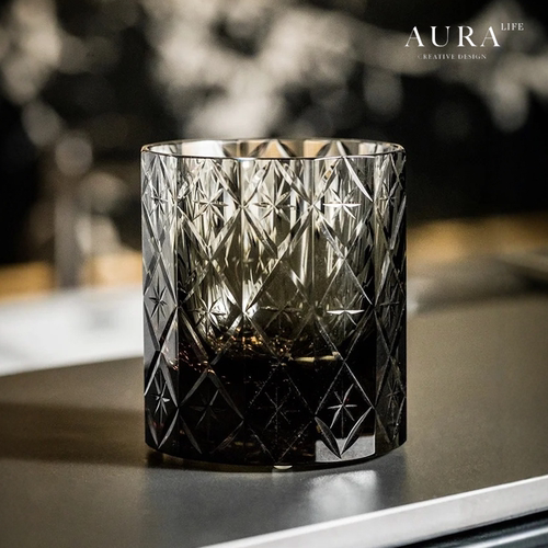 AURA'S限量款墨黑色水晶杯