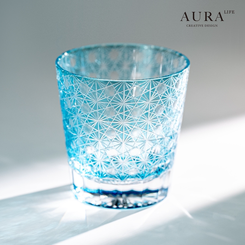 AURA'S手工雕花雏菊水晶玻璃杯