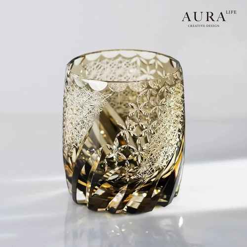 AURA'S风花雪月江户切子威士忌杯
