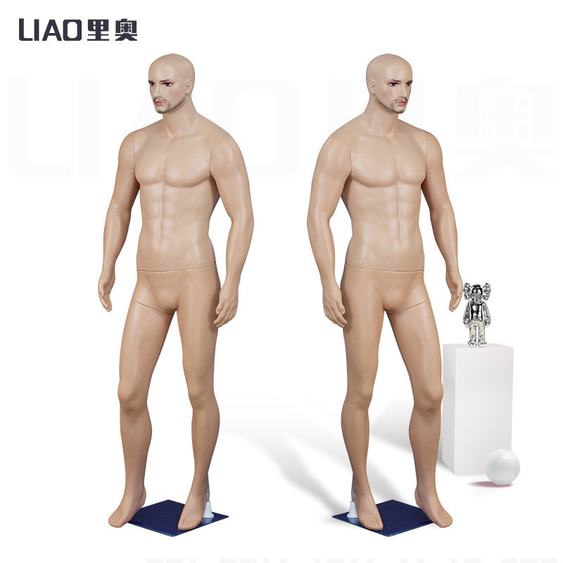 男模特全身仿真肤色塑料大码肌肉 模特道具服装店展示人台