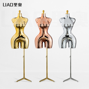 欧美大码大胸大屁股模特橱窗展示电镀半身Body mannequin female
