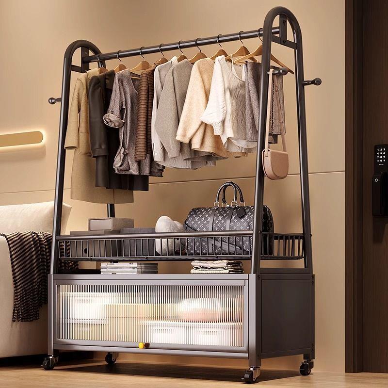 挂衣架落地立式卧室内简易衣帽架轻奢可移动客厅阳台晒晾衣服架子