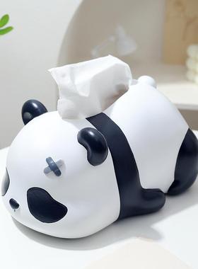 卡通淘小熊纸巾盒树脂摆件创意餐桌客厅桌面茶几抽纸盒装饰品摆件