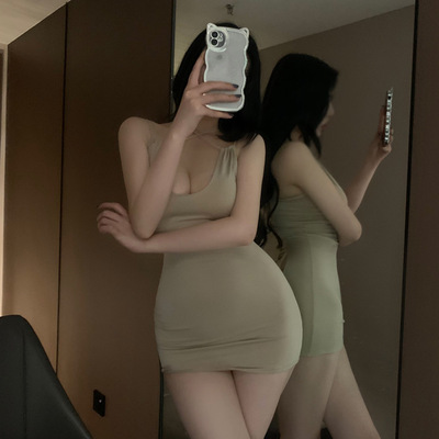 新款内衣厂家睡衣夜店吊带睡裙包臀纯欲风露背吊带裙紧身修身