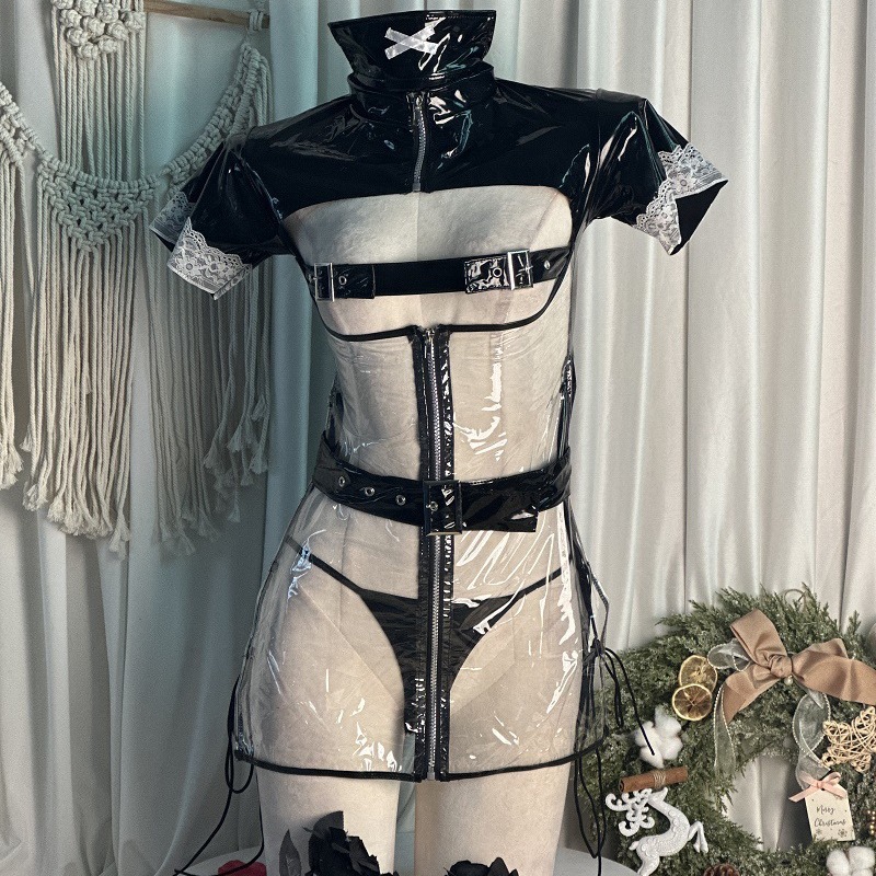 瑰云内衣甜心绑带漆皮透明私房紧身护士诱惑可爱cos动漫制服