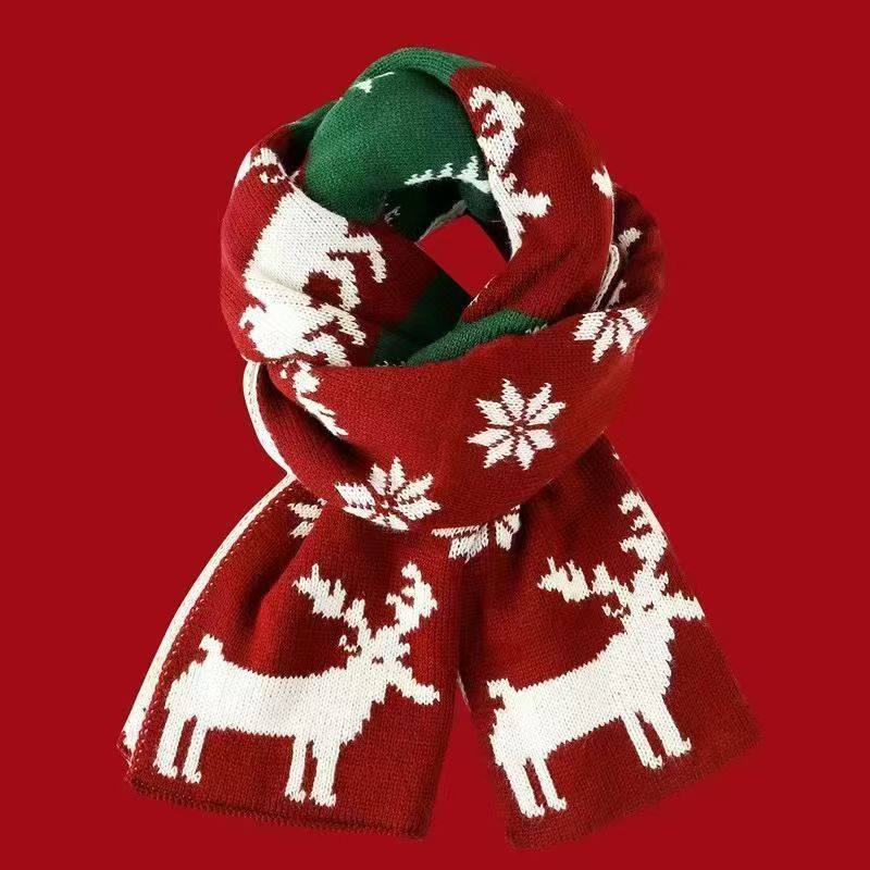 圣诞韩系氛围感围巾女款百搭围脖