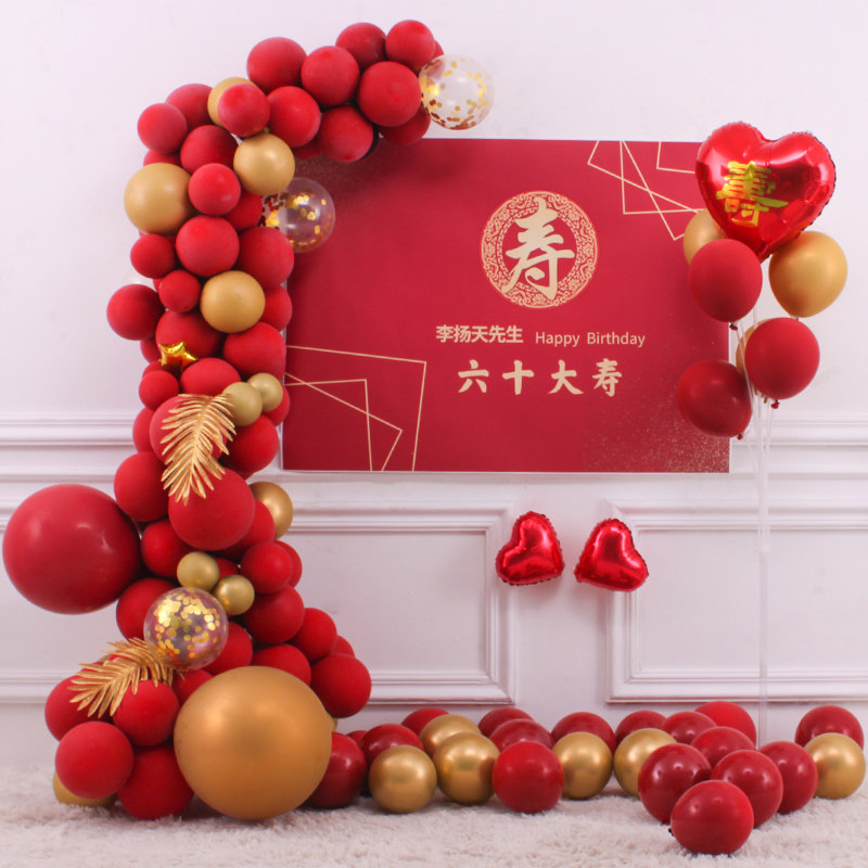 大号寿字铝箔气球70岁老人过生日气球祝寿气球父母60大寿生日装饰