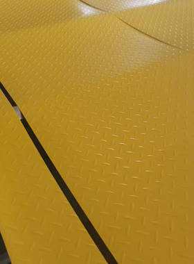 黄色柳叶纹橡胶垫绝缘阻燃耐酸碱橡胶板车间工位防滑耐磨减震地垫